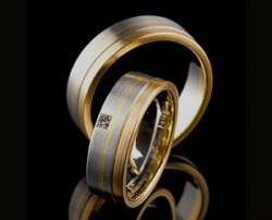 Trauringe bicolor Diamant