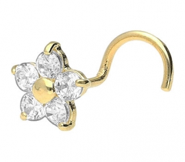 Nasenstecker Kristallblume gro