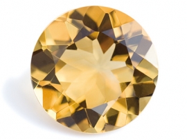Citrin gold rund facettiert