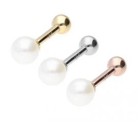 Gold Ohrpiercing Perle