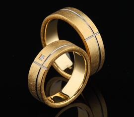 Trauringe Gelbgold Diamant